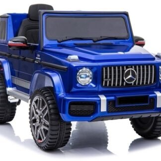 Mercedes G63, 12V, azul pintado, RC, 1 plaza, 1-5 años, asiento cuero INDA630-LE-3901